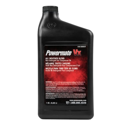 Powermate Vx Air Compressor Oil, 1 qt 018-0060CT